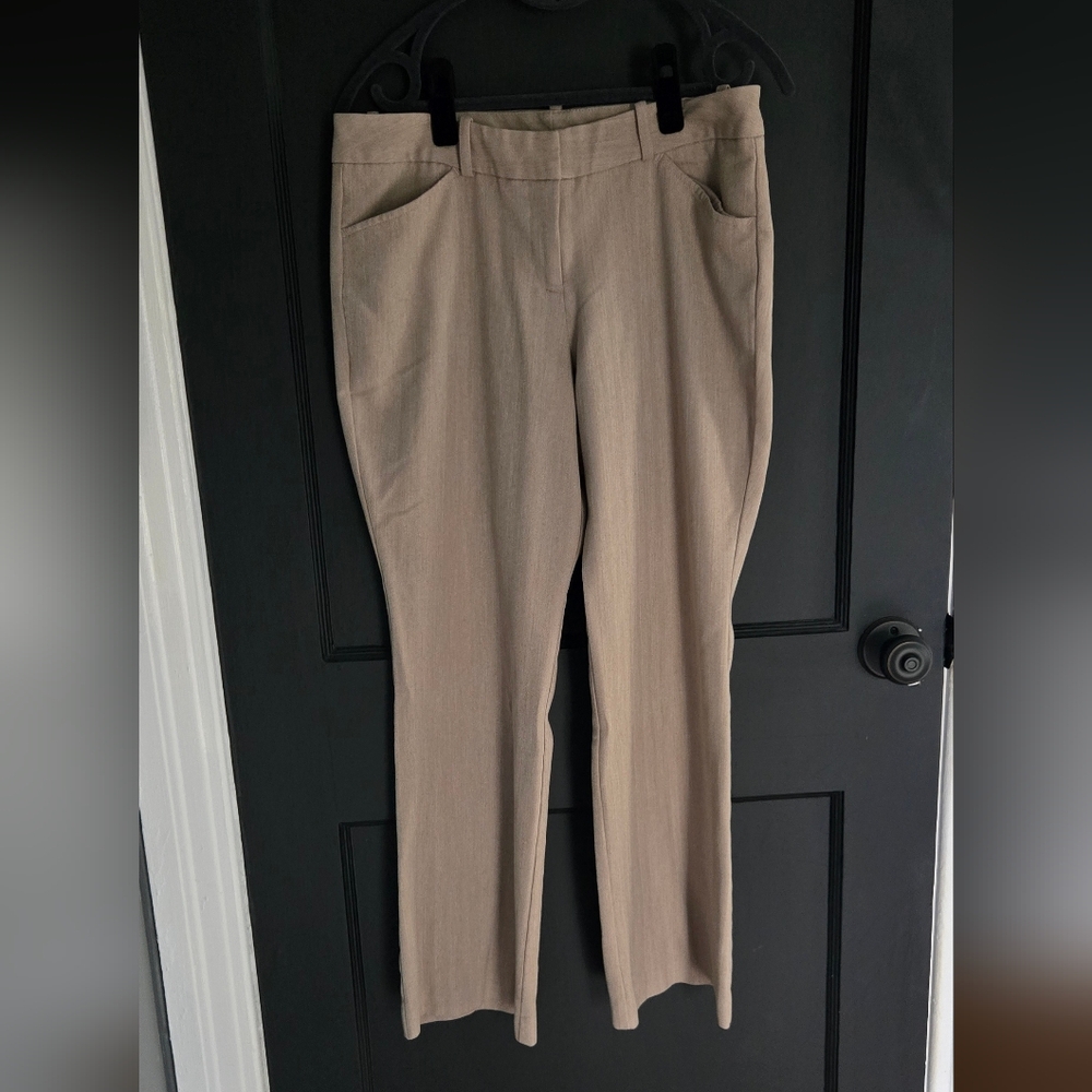 Tan Straight-Leg Trousers
